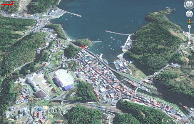 2009 (les points rouges situent le preneur d'image)